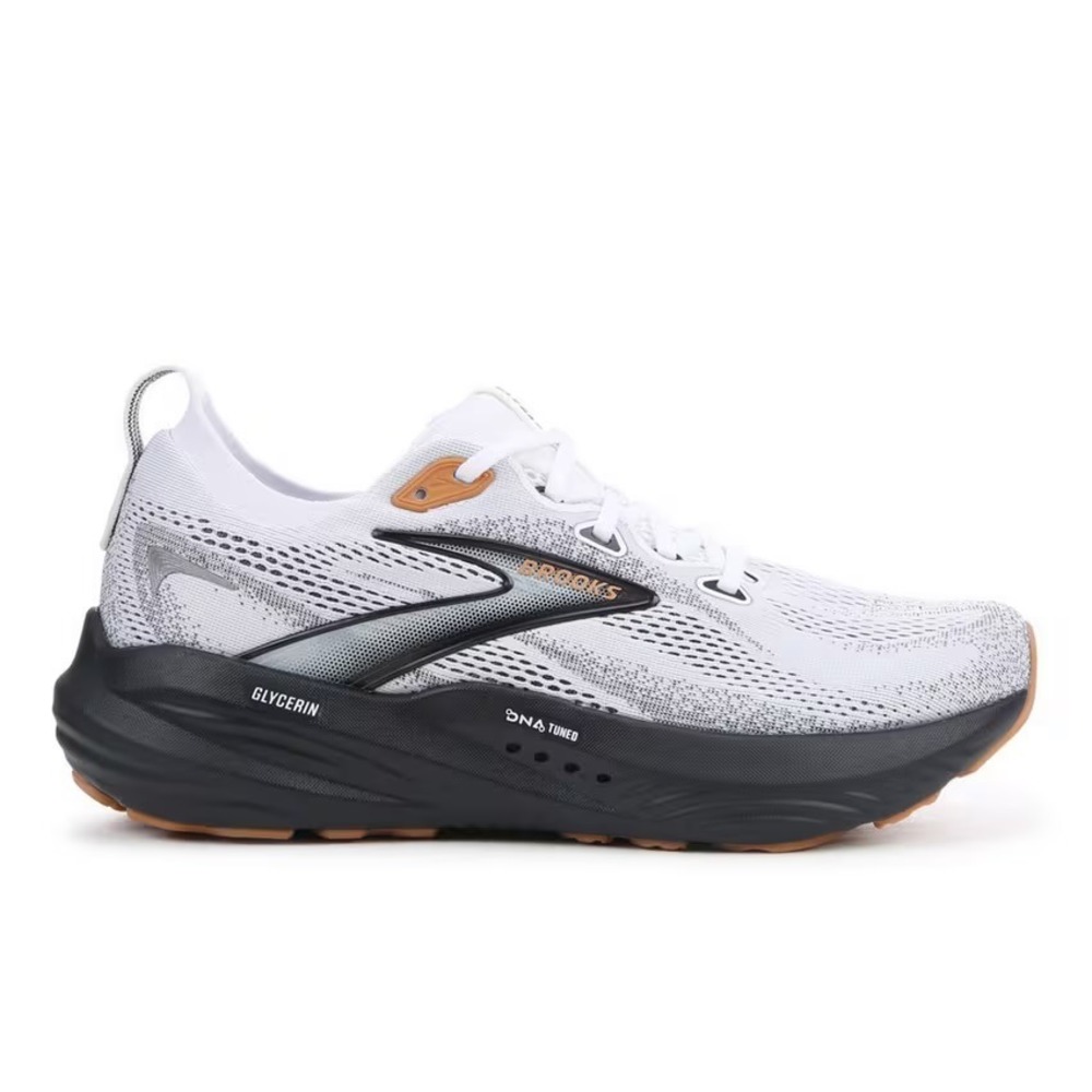 Brooks Glycerin 22 Mens Running Shoes White Grey Black Size 8.5 NWB No Lid